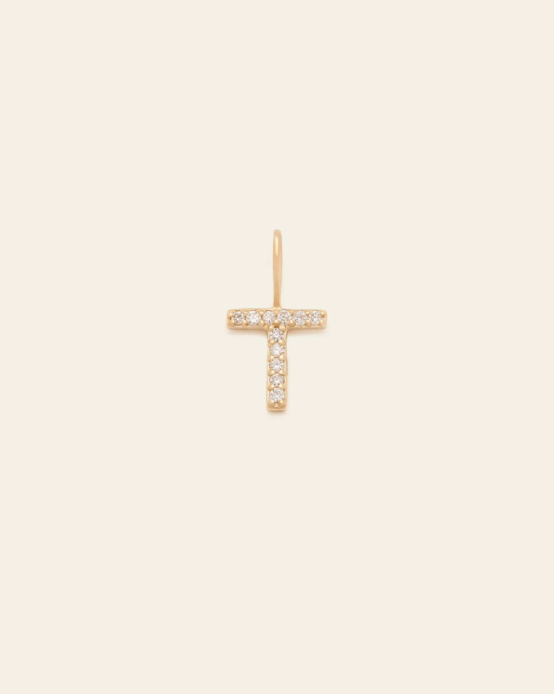 Initial Charm - 14k Solid Gold