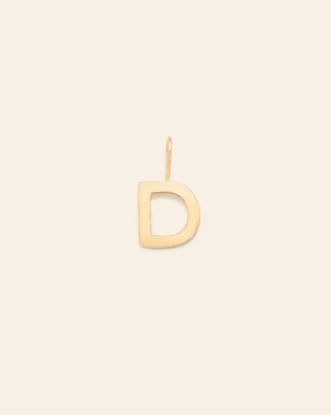 Initial Charm - 14k Solid Gold