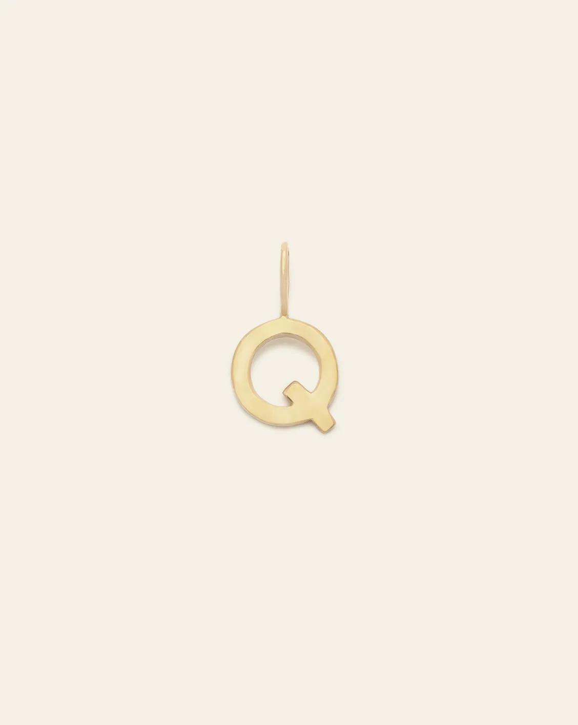 Initial Charm - 14k Solid Gold