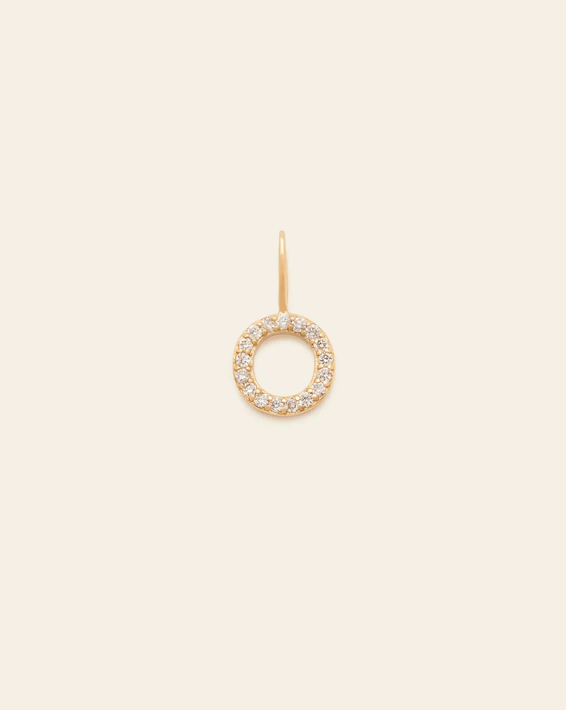 Initial Charm - 14k Solid Gold