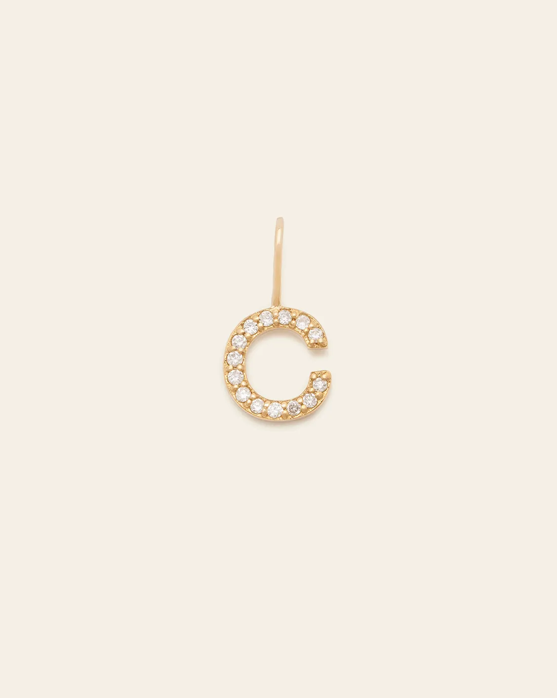 Initial Charm - 14k Solid Gold