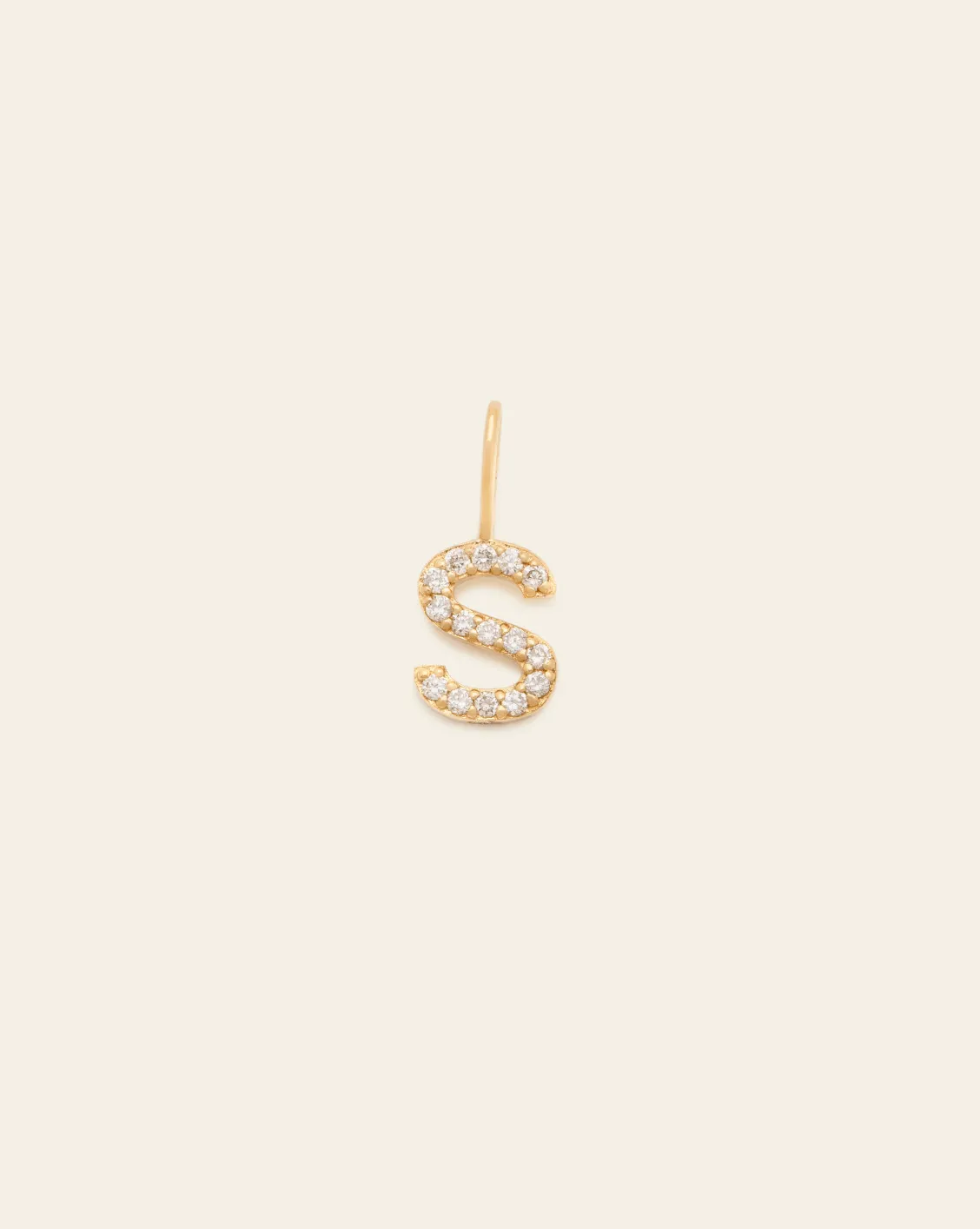 Initial Charm - 14k Solid Gold