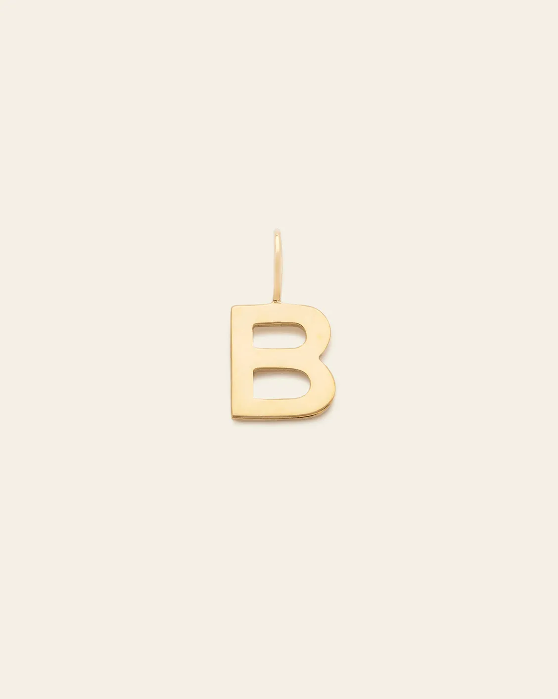 Initial Charm - 14k Solid Gold