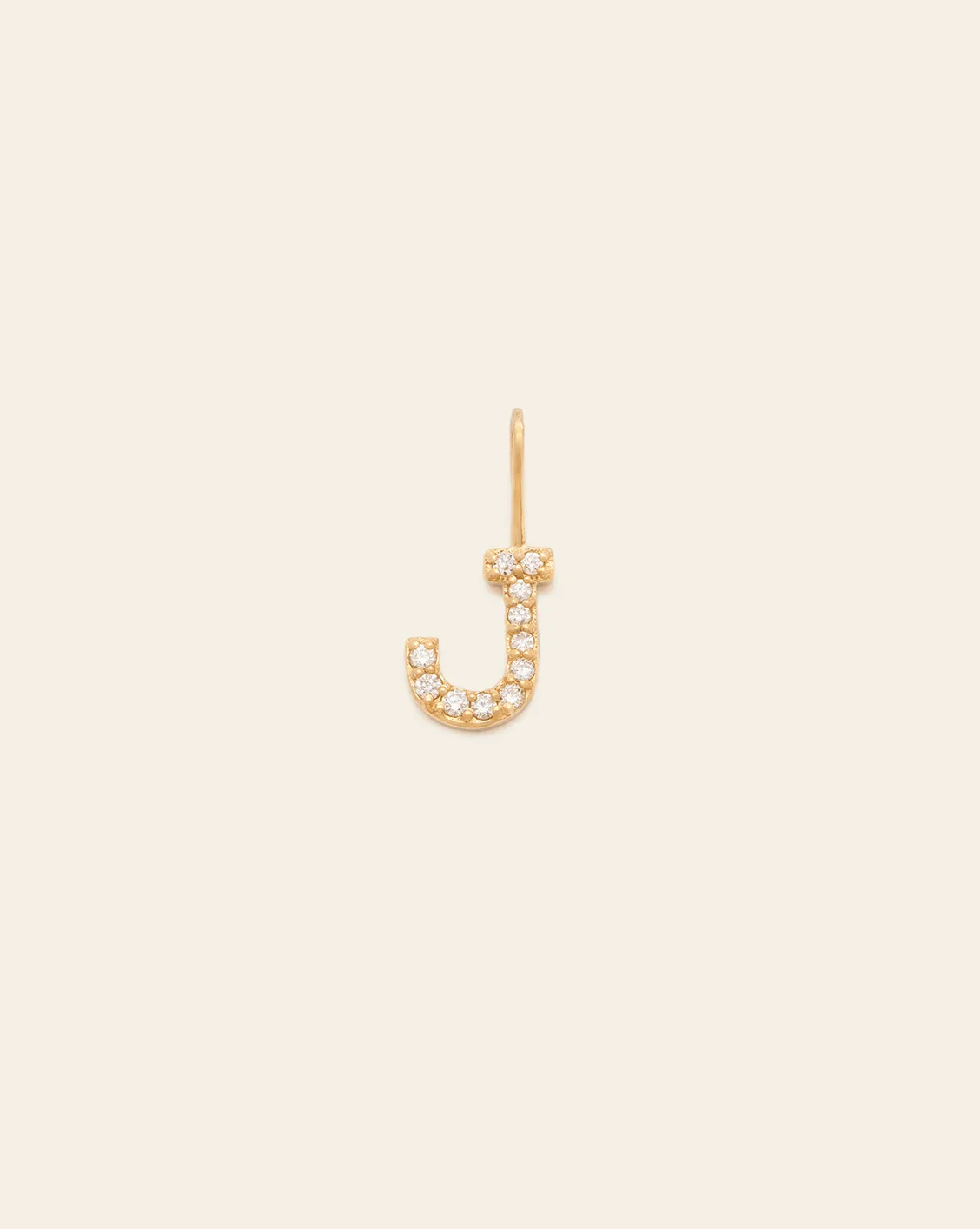 Initial Charm - 14k Solid Gold