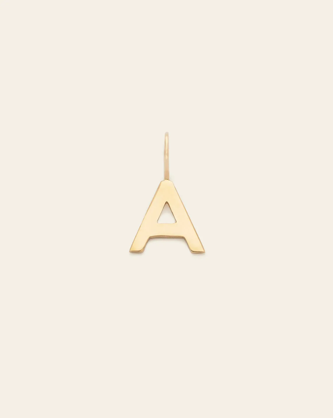 Initial Charm - 14k Solid Gold