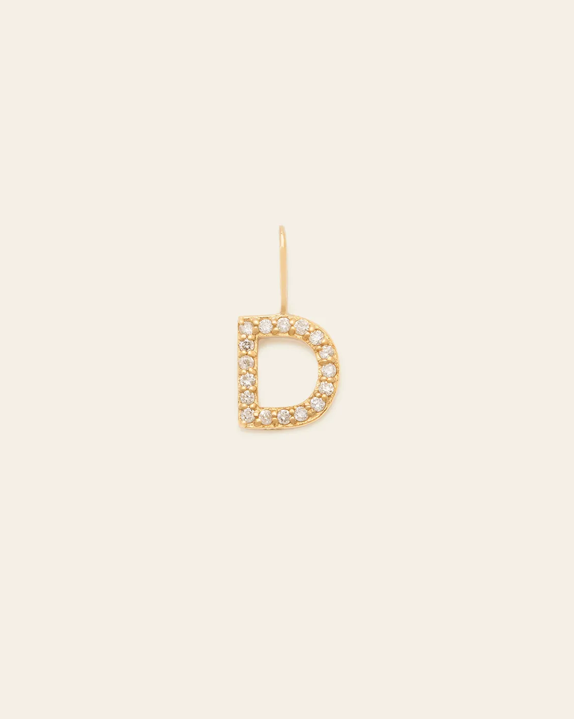 Initial Charm - 14k Solid Gold