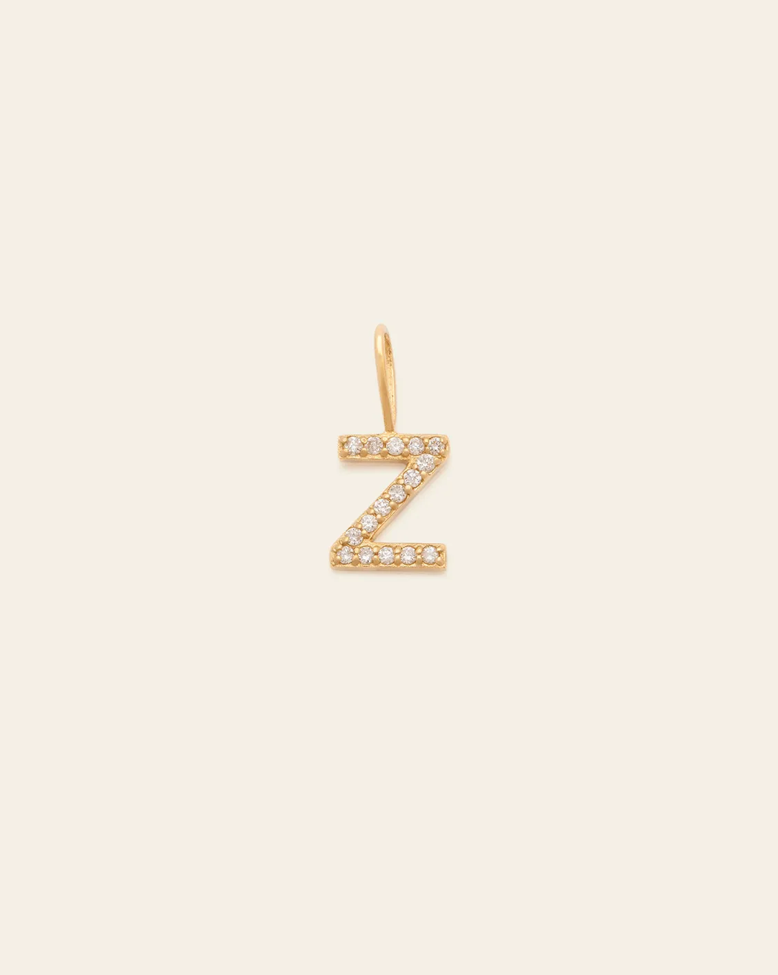 Initial Charm - 14k Solid Gold