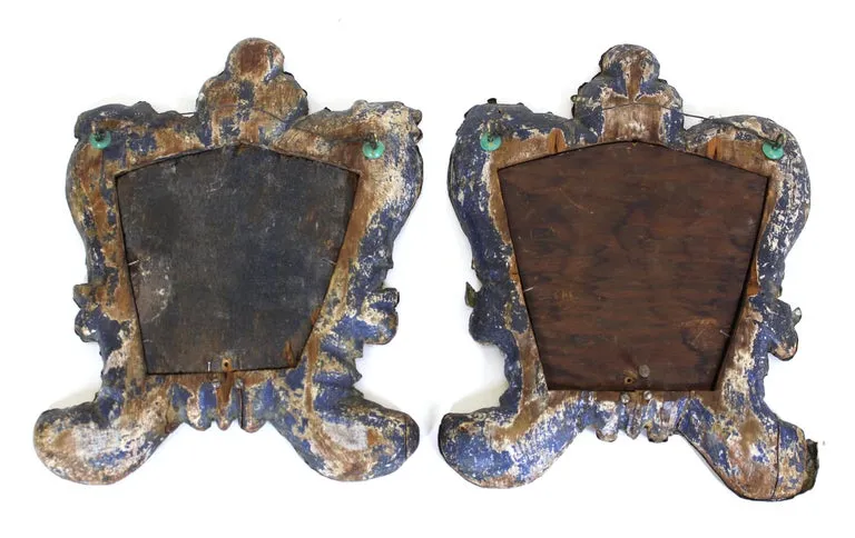 Italian Rococo Brass Repousse Mirrors