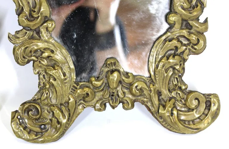 Italian Rococo Brass Repousse Mirrors