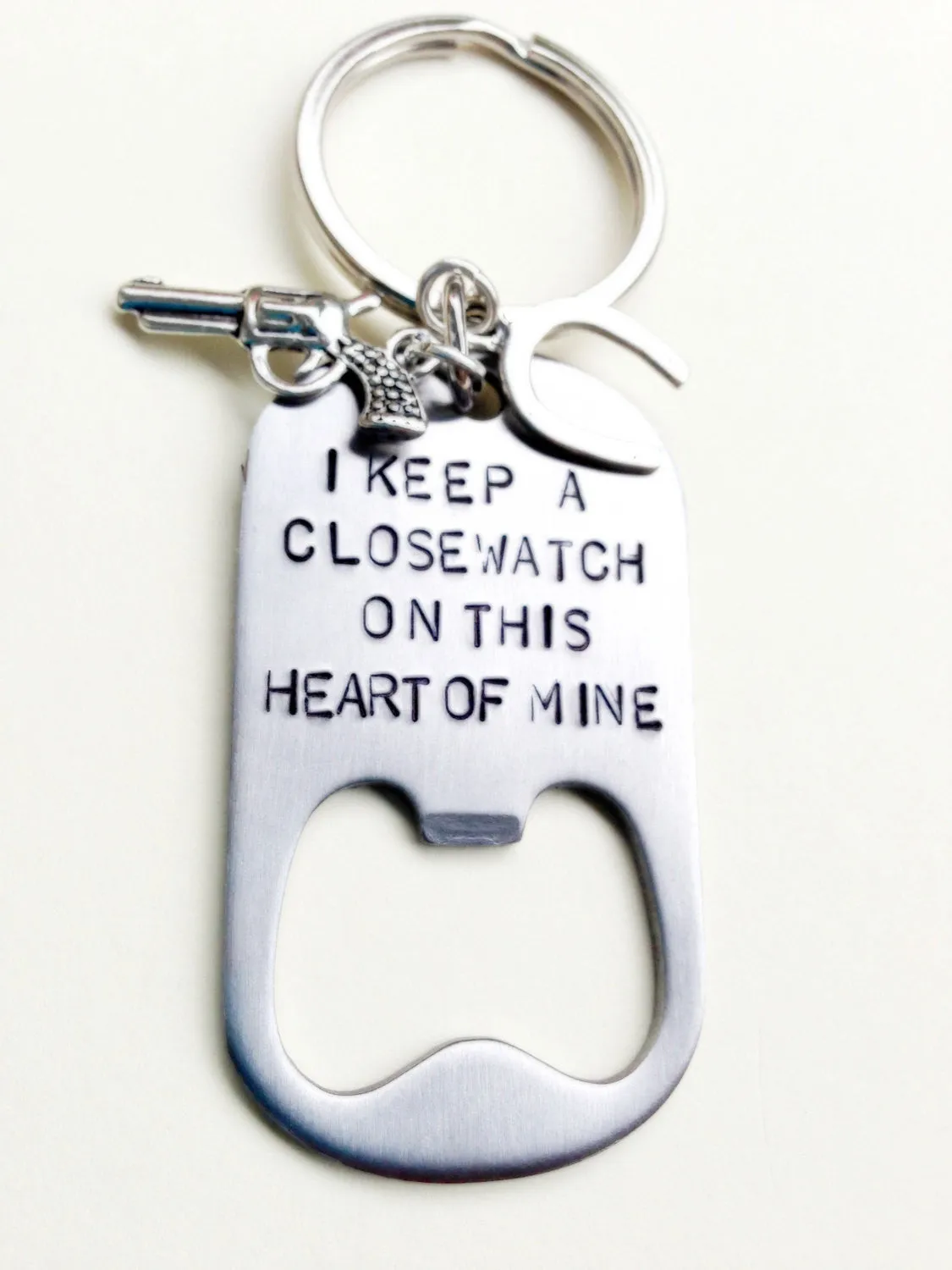 johnny cash, i keep a close watch on this heart of mine, bottle opener key chain,personalized key chains, gifts for men