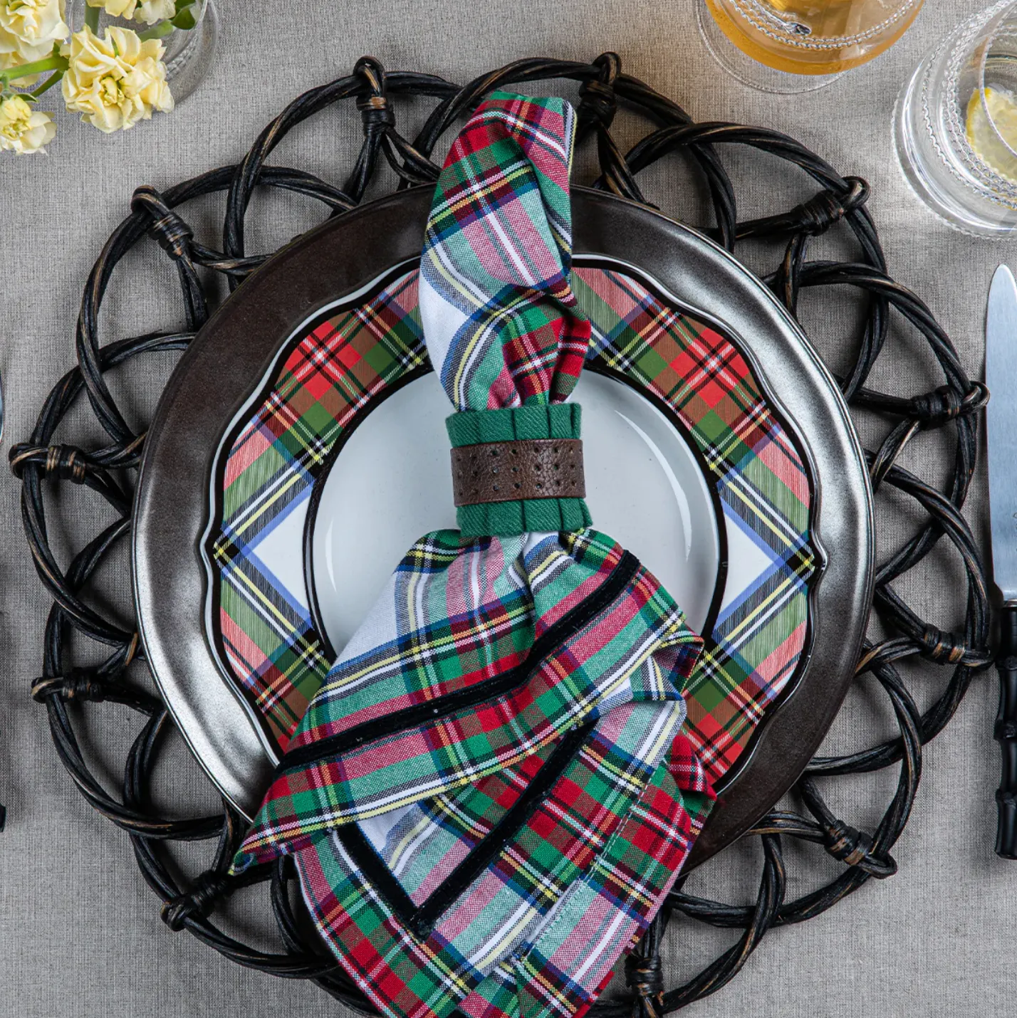 Juliska Stewart Tartan Napkin