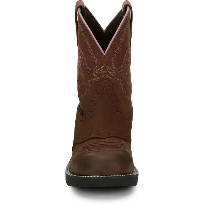 Justin Women's Wanette 8 ST Western Work Boot -Brown- GY9980