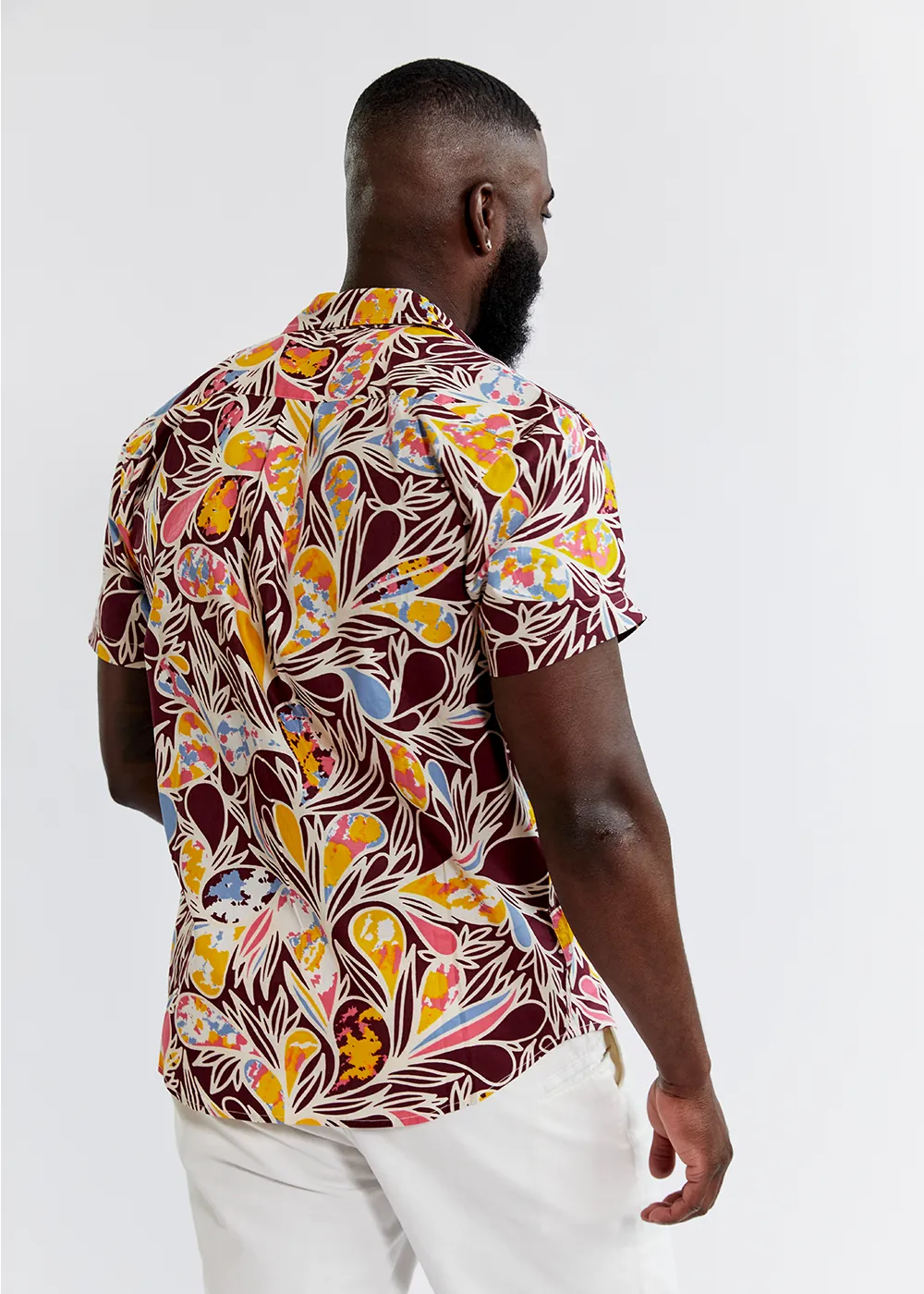 Keyon African Print Button-Up Shirt (Tropical Paisley) - Final Sale