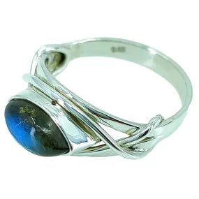 Labradorite 925 Solid Sterling Silve Handmade Ring Size 3 - 13 US