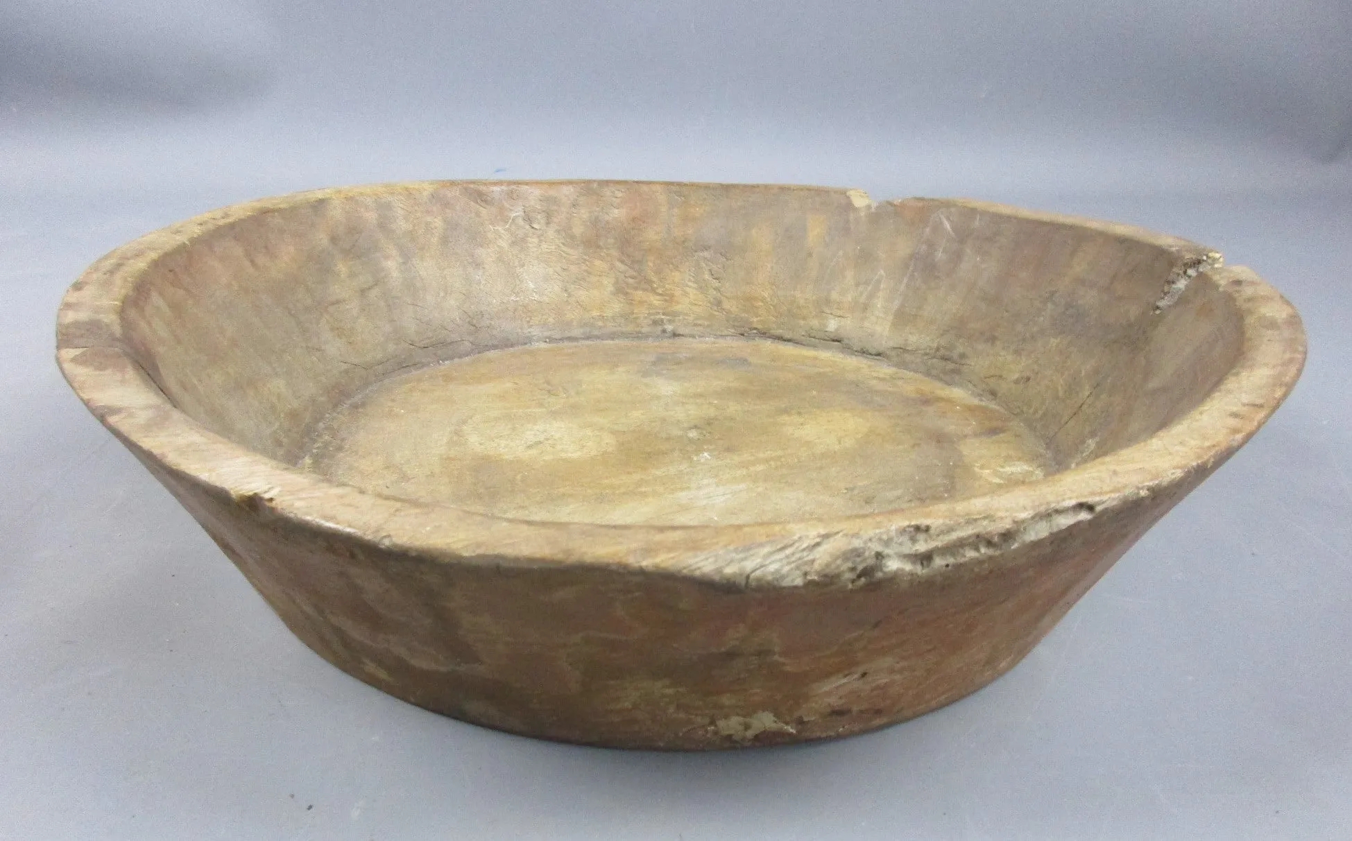 Large African Wooden Hand Made Bowl Vintage