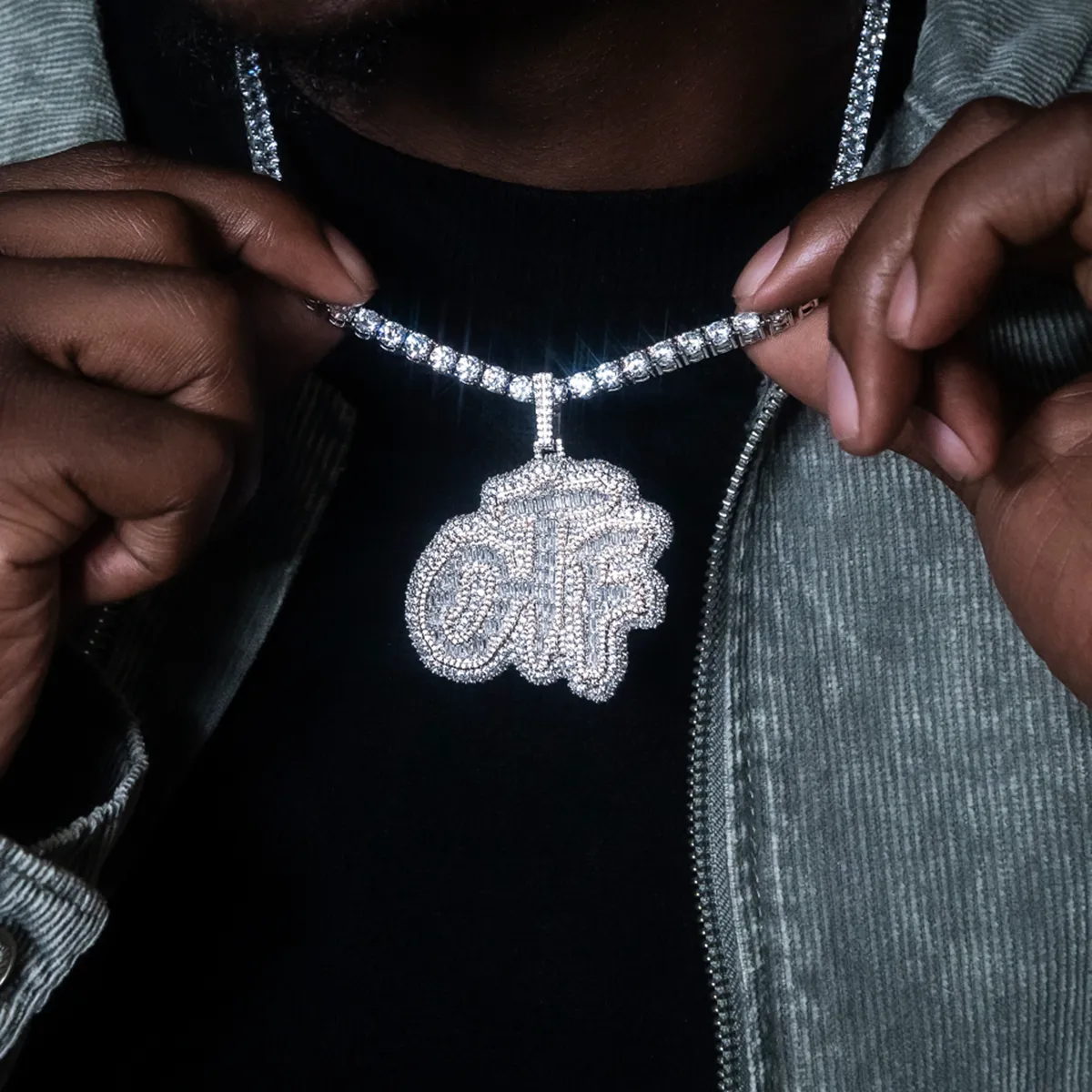 Lil Durk OTF Paint Logo Pendant