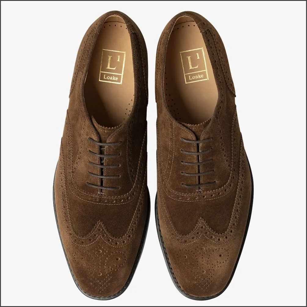 Loake 302 Classic Brown Suede Brogue Oxford*