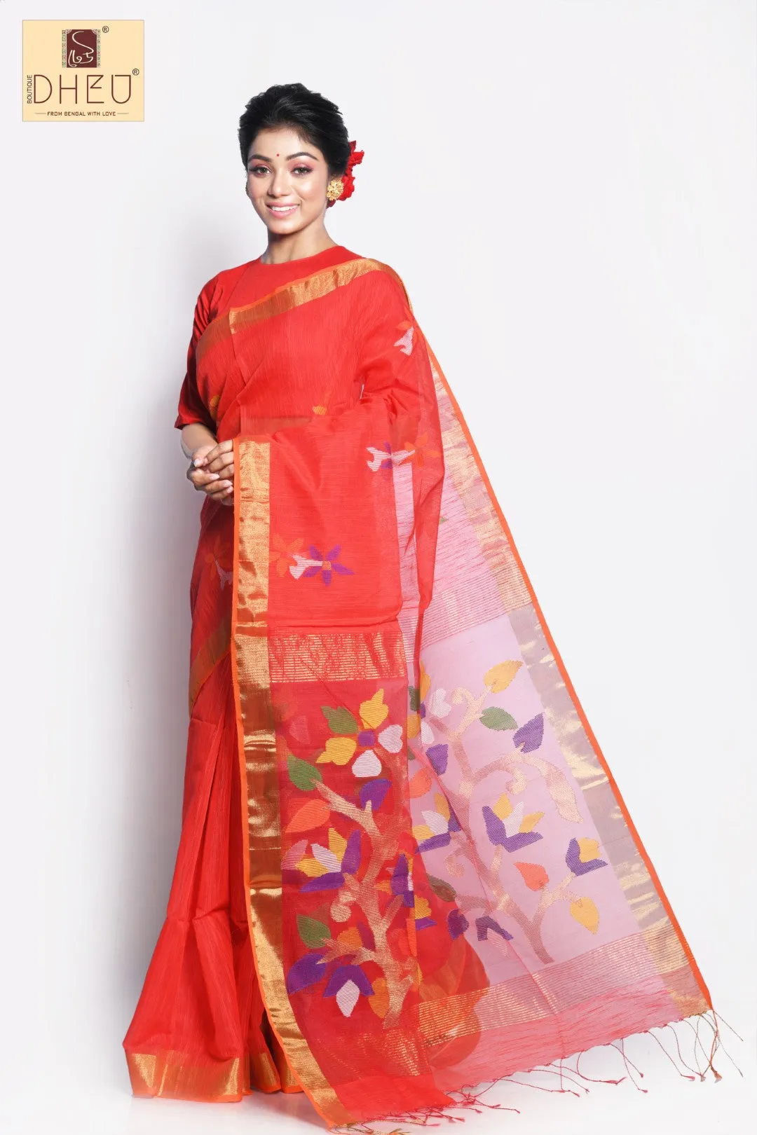 Matka Muslin saree