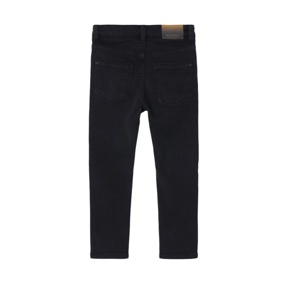 Mayoral Mini 5 Pocket Skinny Twill Denim _Black 4583-10