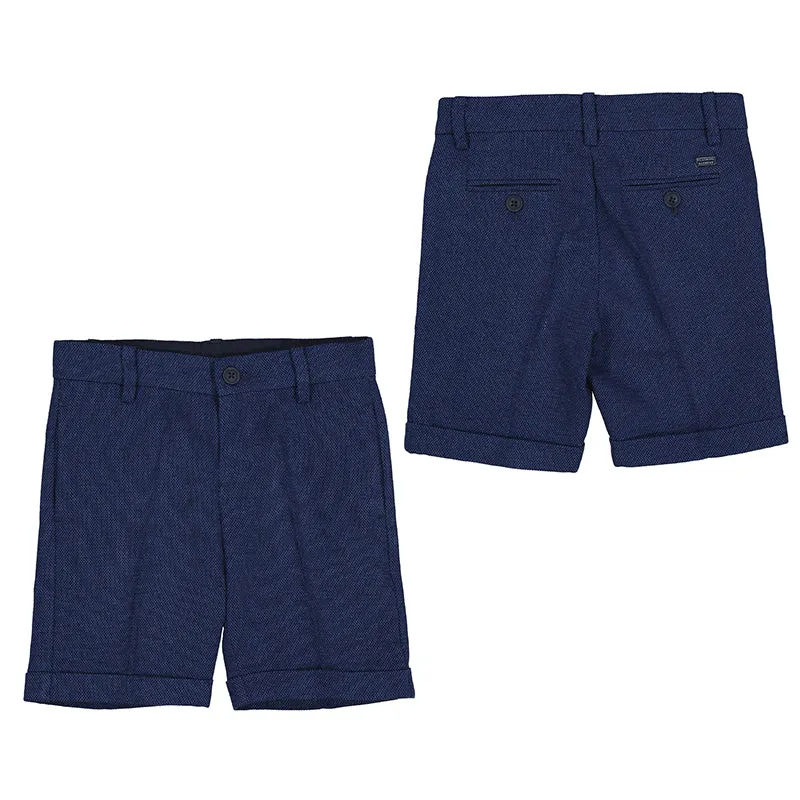 Mayoral Mini Navy Tailored Bermuda Shorts _3220-63