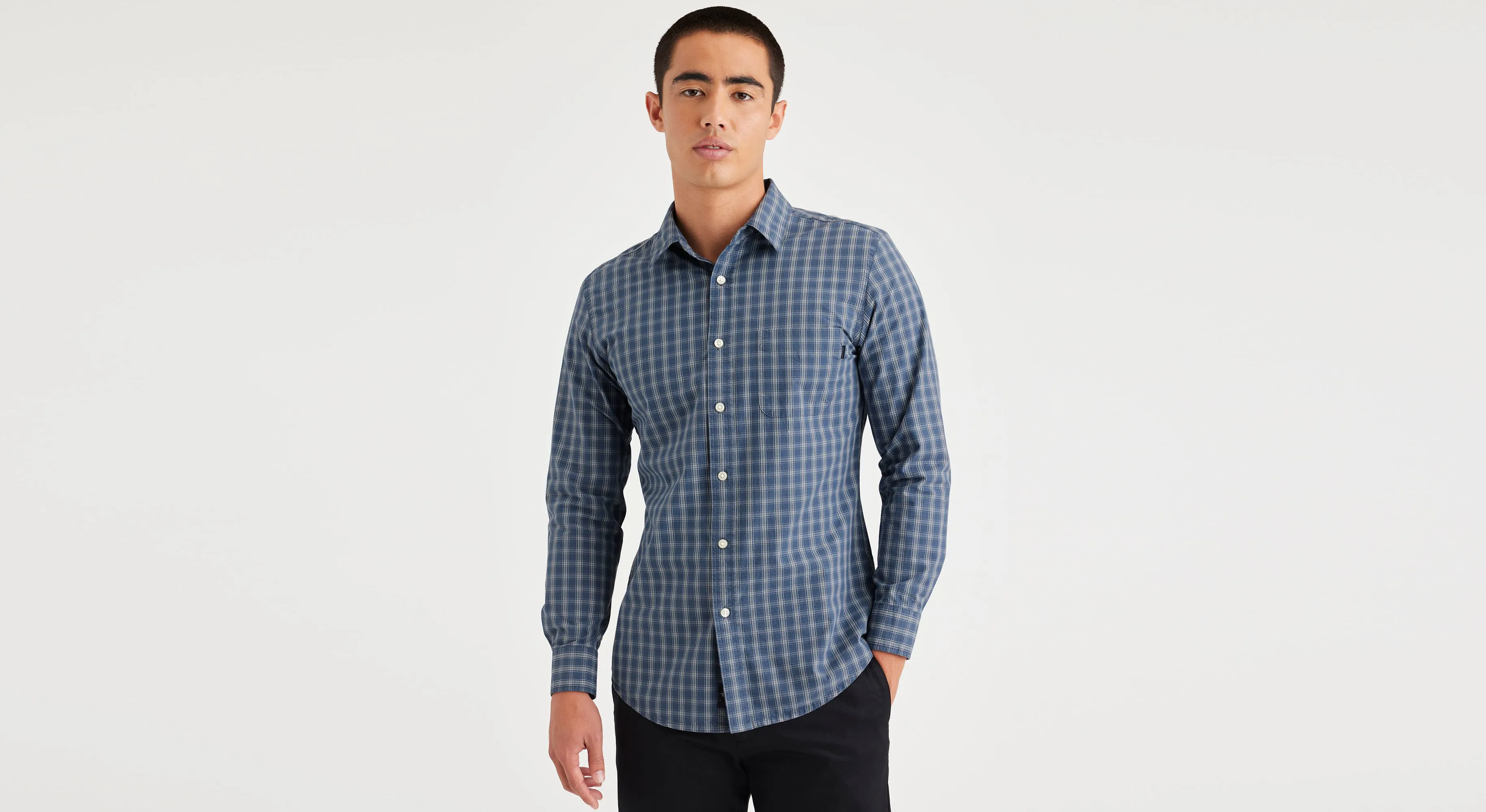 Men's Slim Fit Icon Button Up Shirt