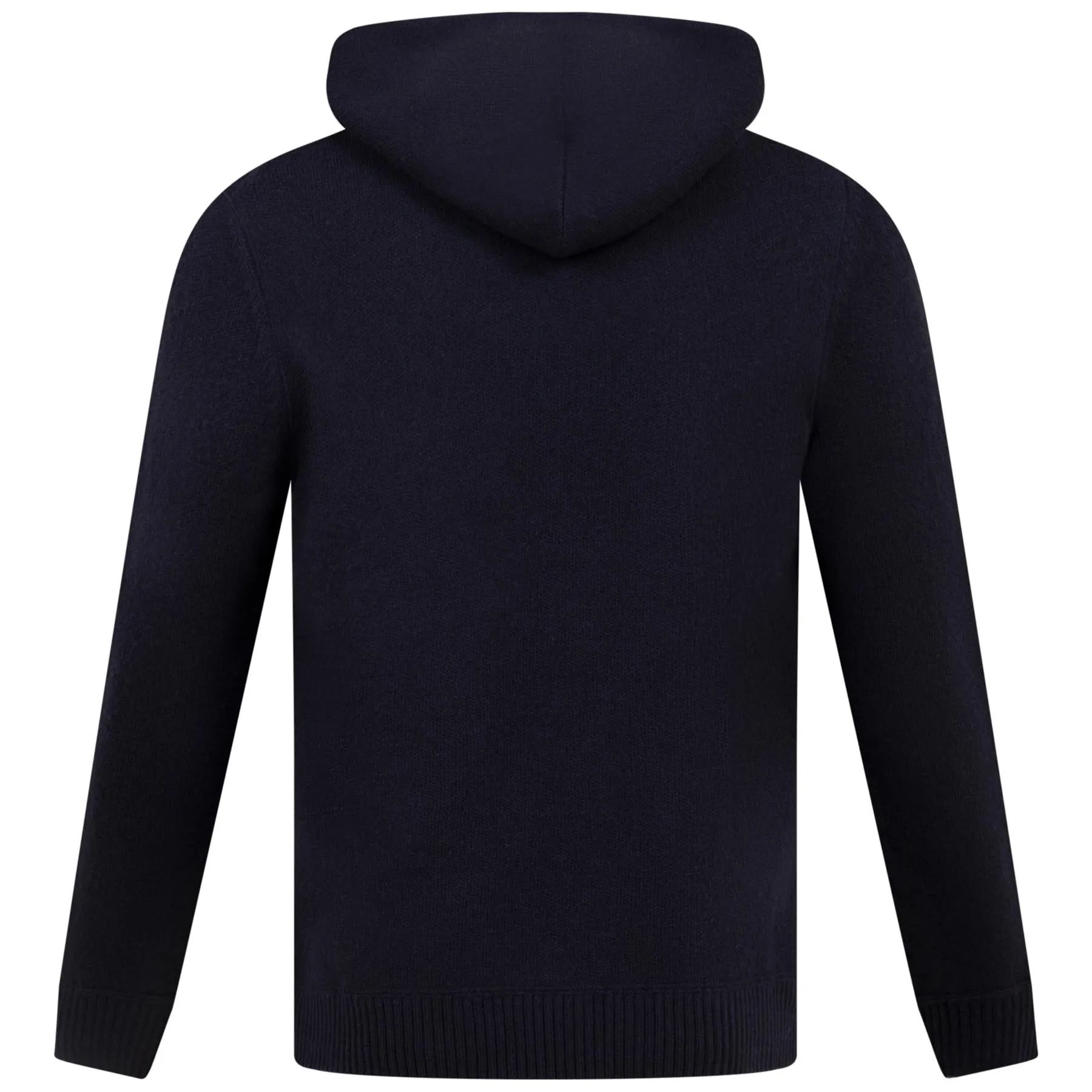 Mistico Knitted Wool Regular Fit Hoodie Dark Blue - W23