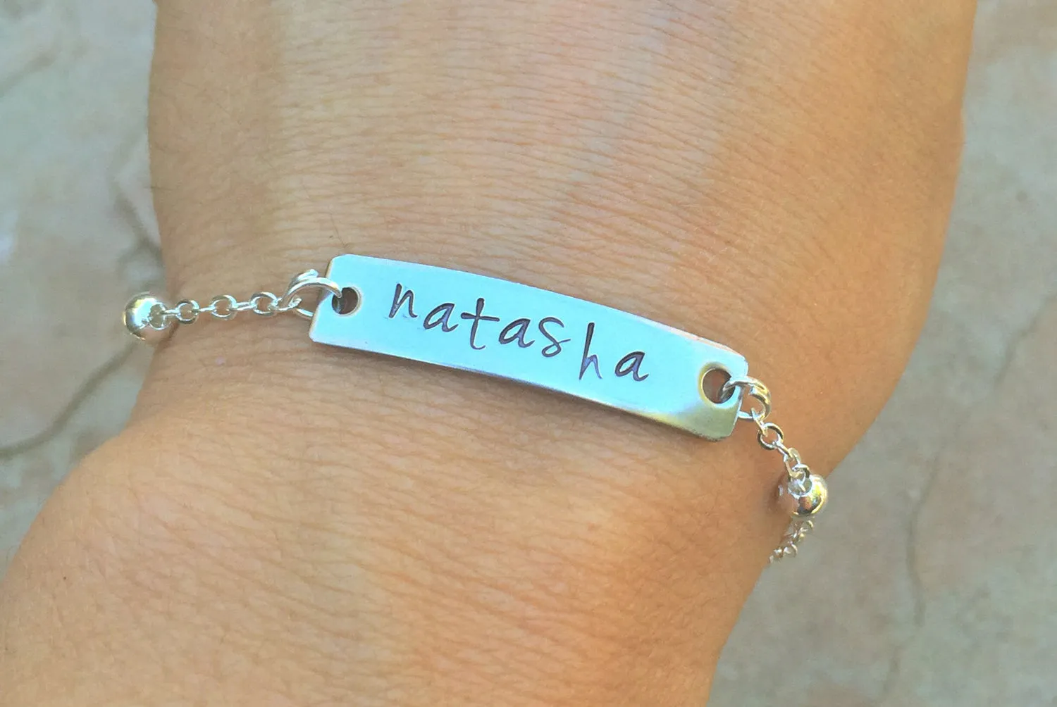 Monogram Bracelet, Name Bracelet, Bar Bracelet, Personalized Hand Stamped Bracelet, Monogram, natashaaloha