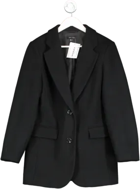 New Look Black Wool Look Coat UK 10