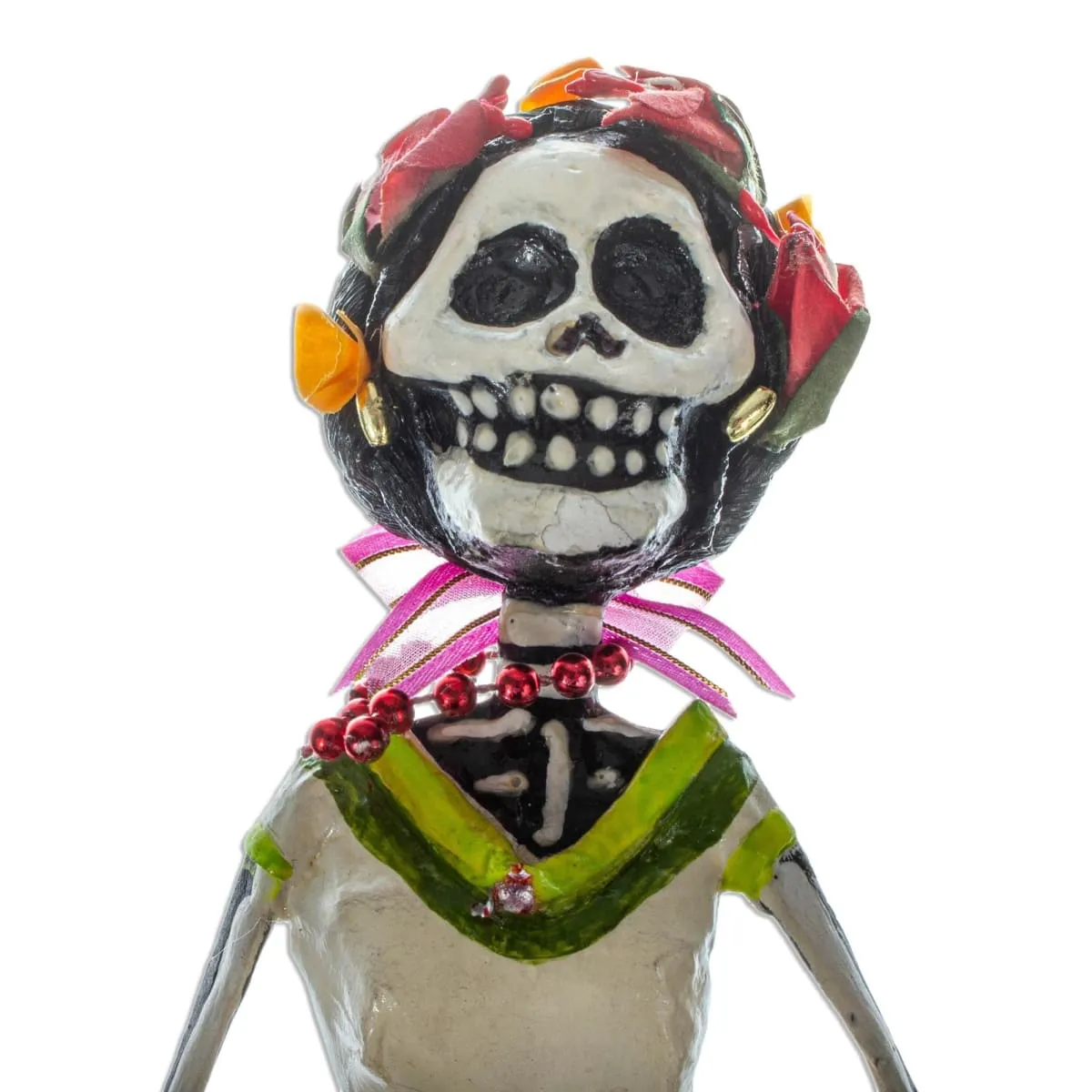 Novica Catrina With Apron Papier Mache Sculpture