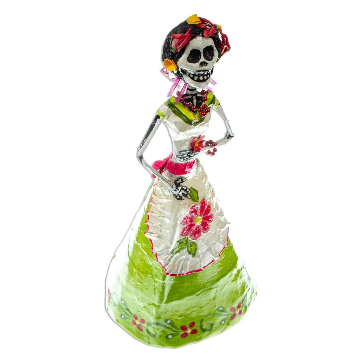 Novica Catrina With Apron Papier Mache Sculpture