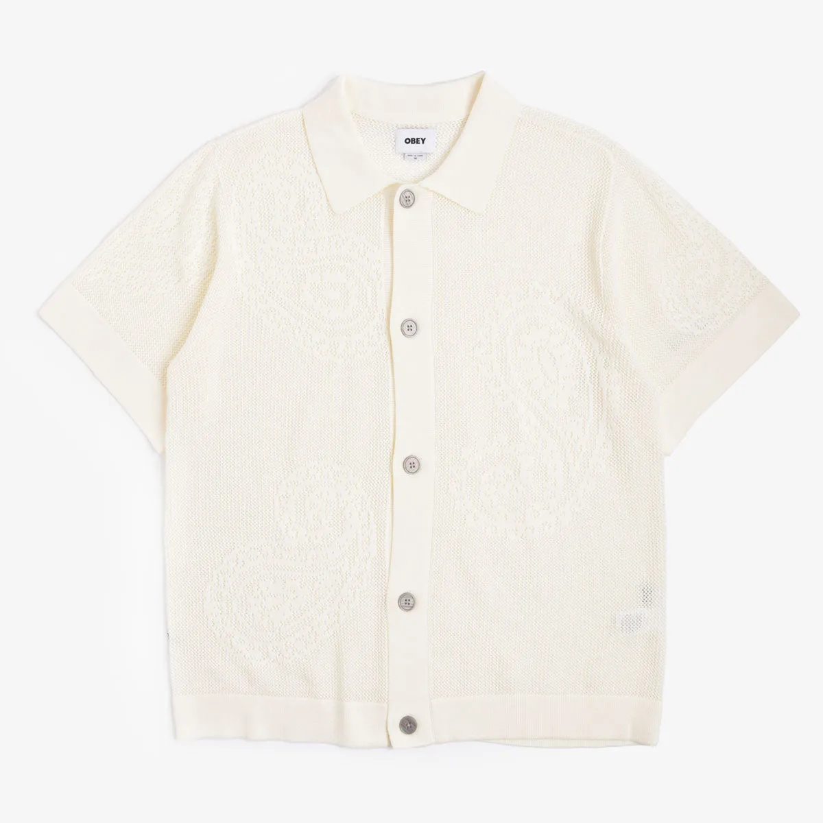 OBEY Tear Drop Open Knit Shirt