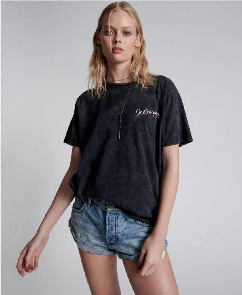 One Teaspoon Embroidered Unisex Logo Tee