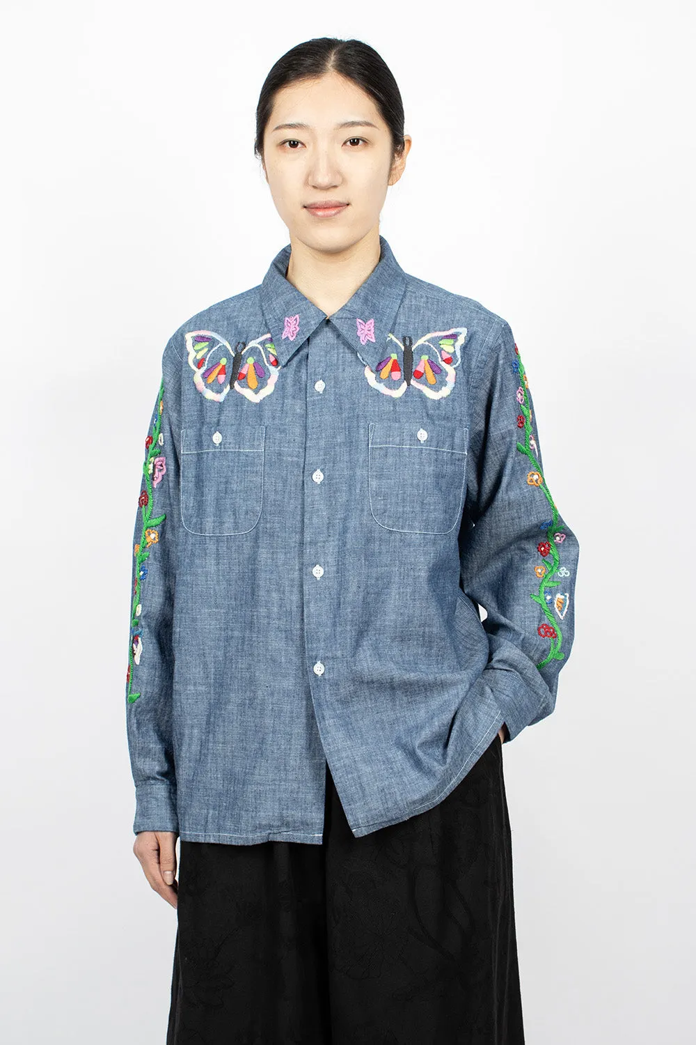 One-Up Shirt Chambray Embroidery