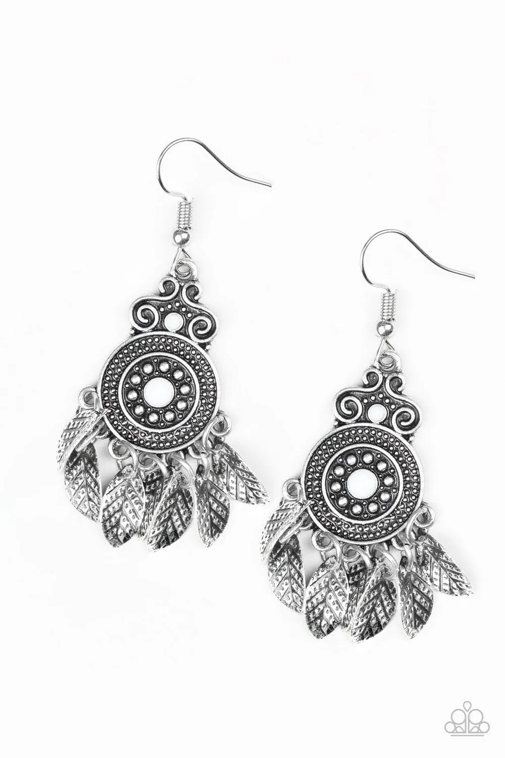 Paparazzi Earring ~ Lower East WILDSIDE - White