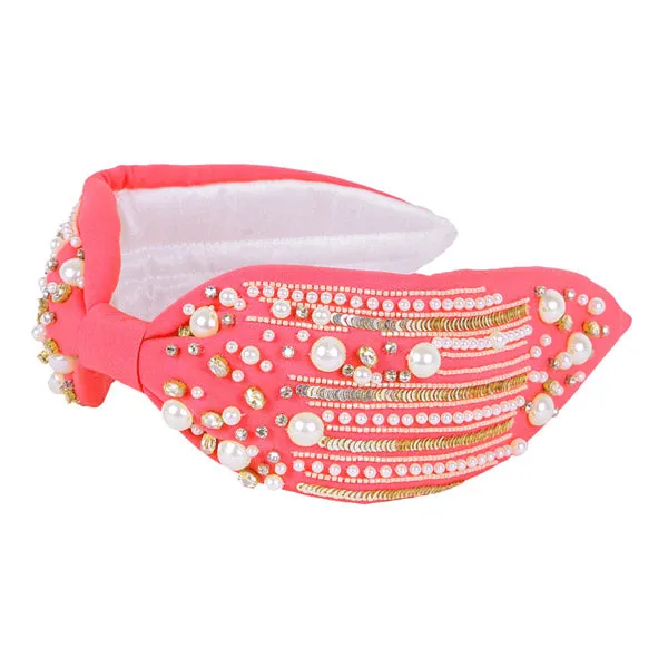 Pearl Sequin Bead Embellished Headband