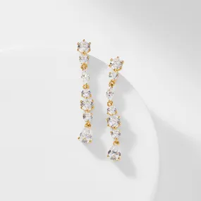 PRIMA CZ MEDIUM LINEAR EARRINGS