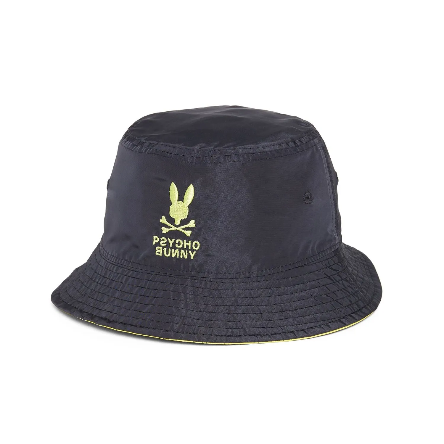 Psycho Bunny Lloyds Reversible Bucket Hat - Navy/Neon