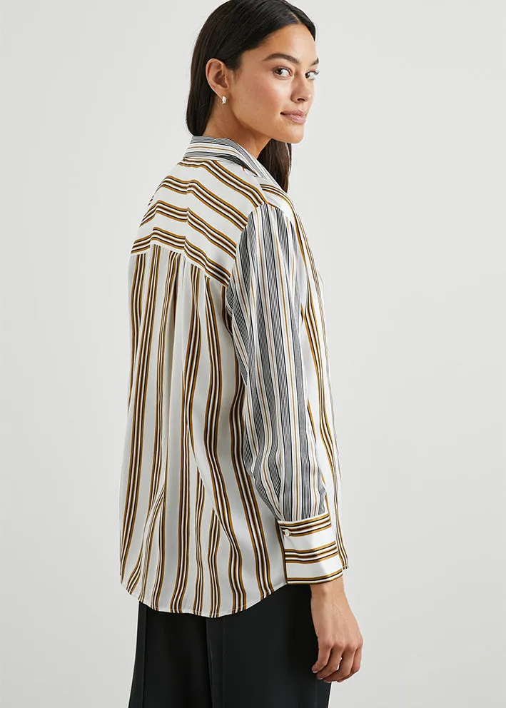 Rails Dorian Skjorte - Silke - Bronze Mix Stripe