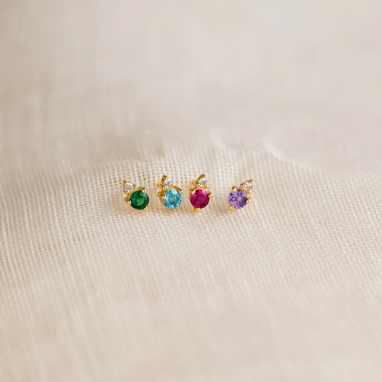 Raindrop Birthstone Studs