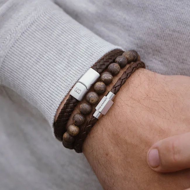 Riley Leather Bracelet Brown