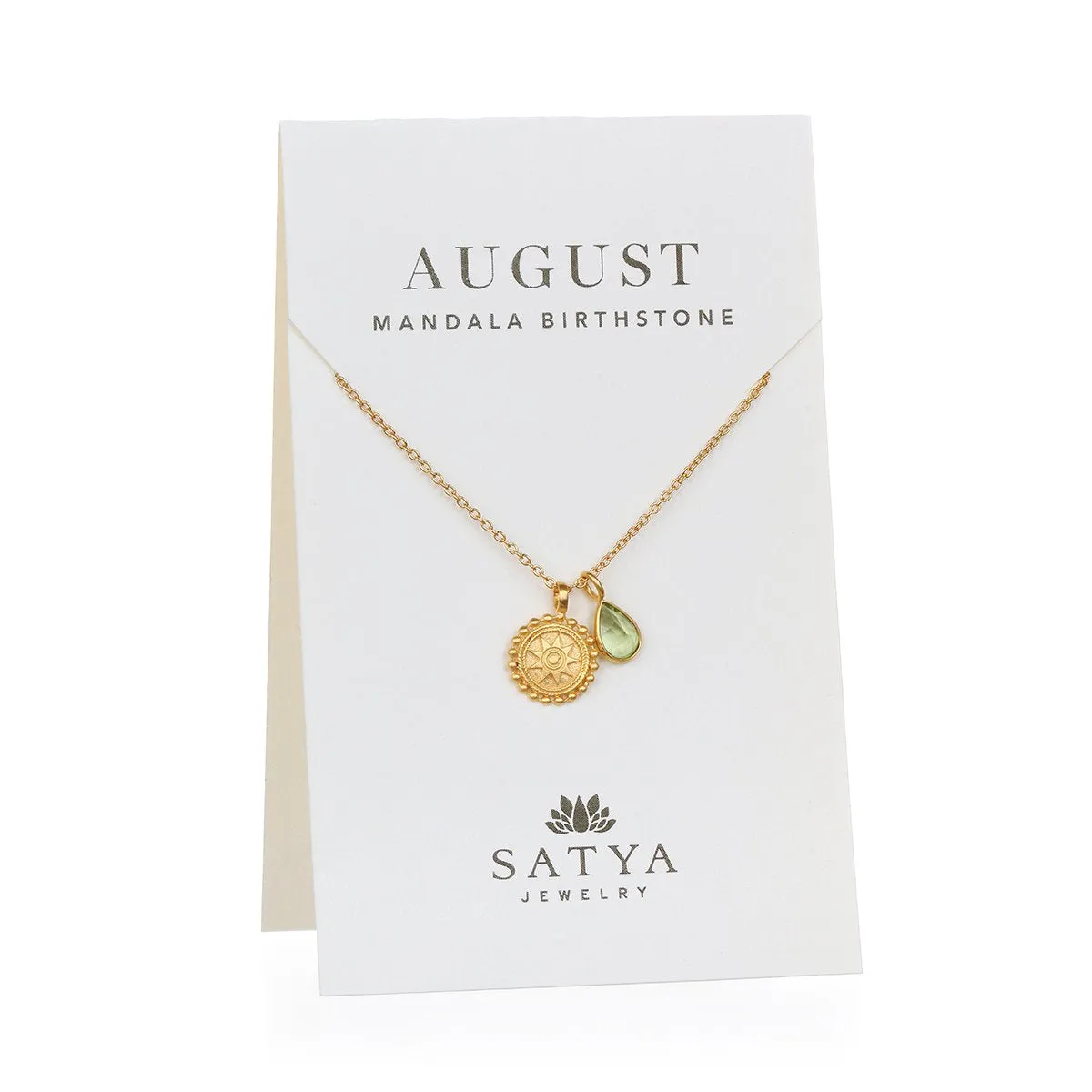 Satya Mandala August Birthstone Necklace