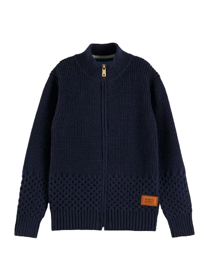 Scotch & Soda Zip-Up Pullover _Navy 167741-0002