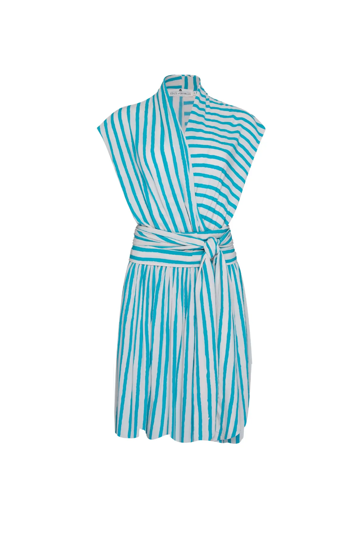 THE POINT DRESS SHORT - BLUE FILM STRIPE