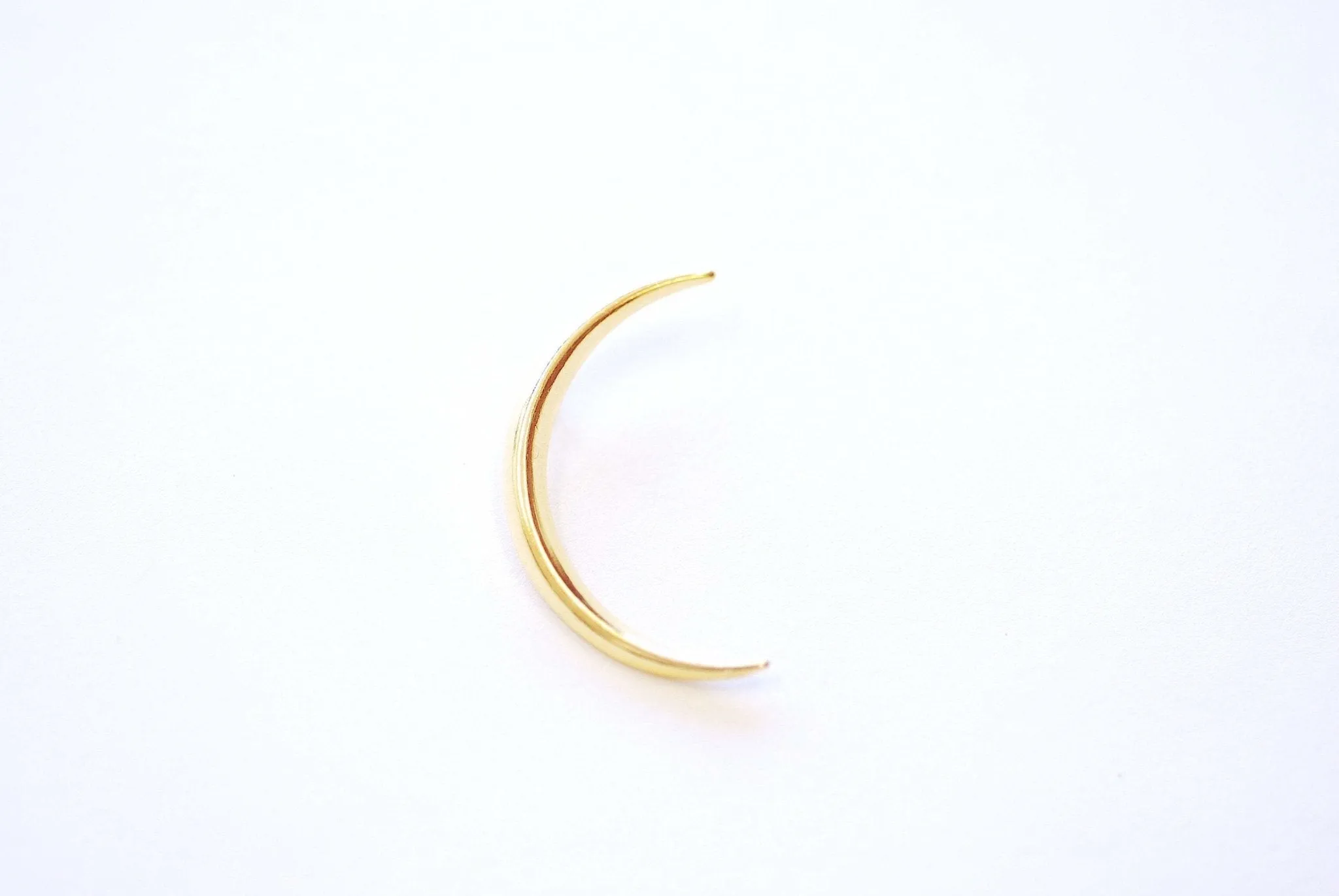 Thin Slender Wholesale Moon Pendant Charm - Vermeil 18k gold plated 925 sterling silver, Gold or silver Half moon Waning Moon Crescent Moon