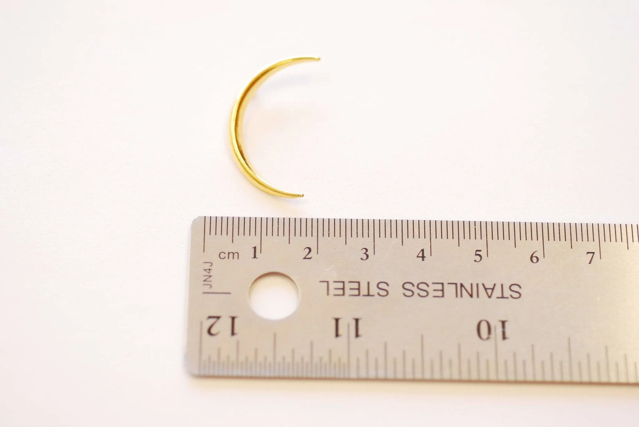 Thin Slender Wholesale Moon Pendant Charm - Vermeil 18k gold plated 925 sterling silver, Gold or silver Half moon Waning Moon Crescent Moon