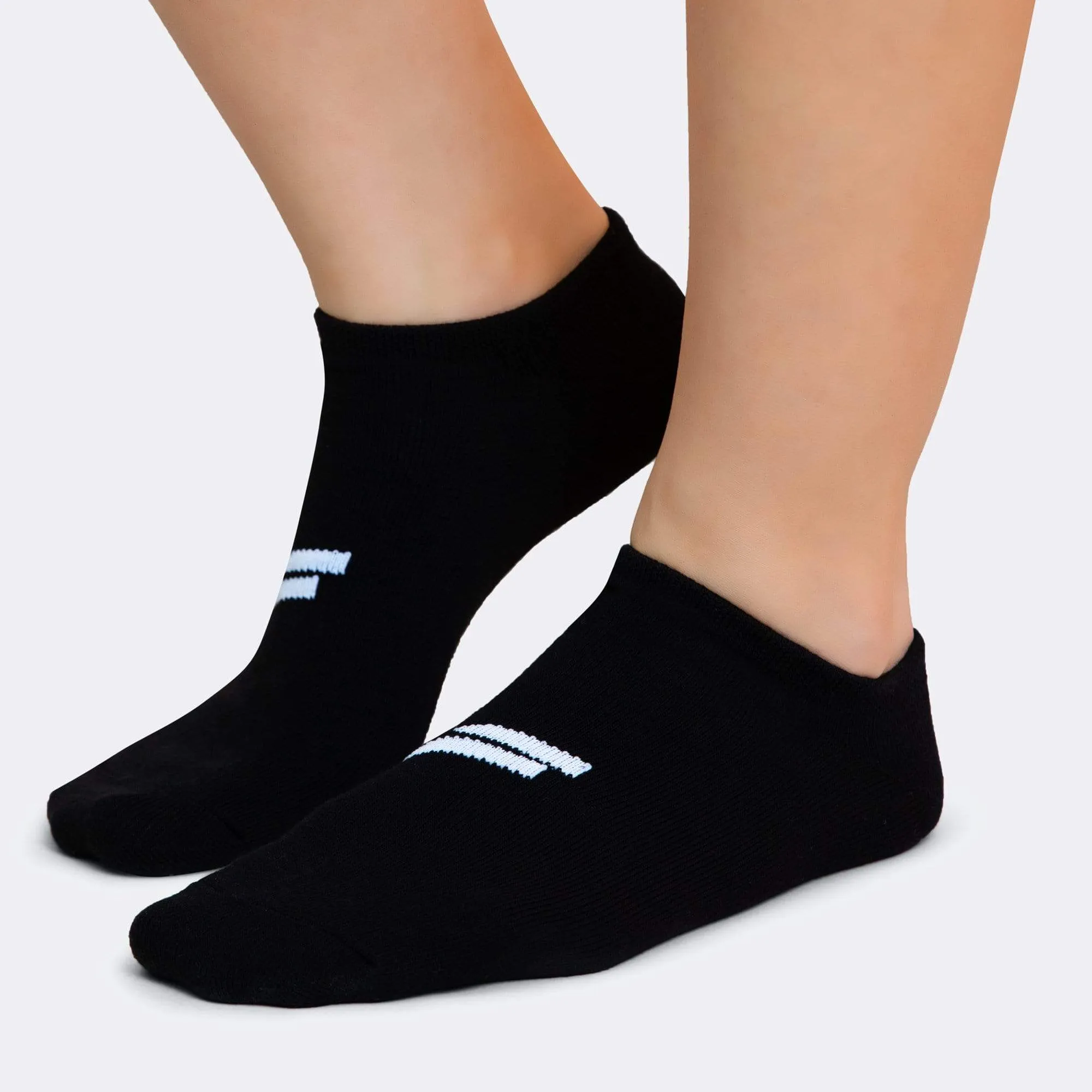 Unisex Marked No-Show Socks 3pk - Black