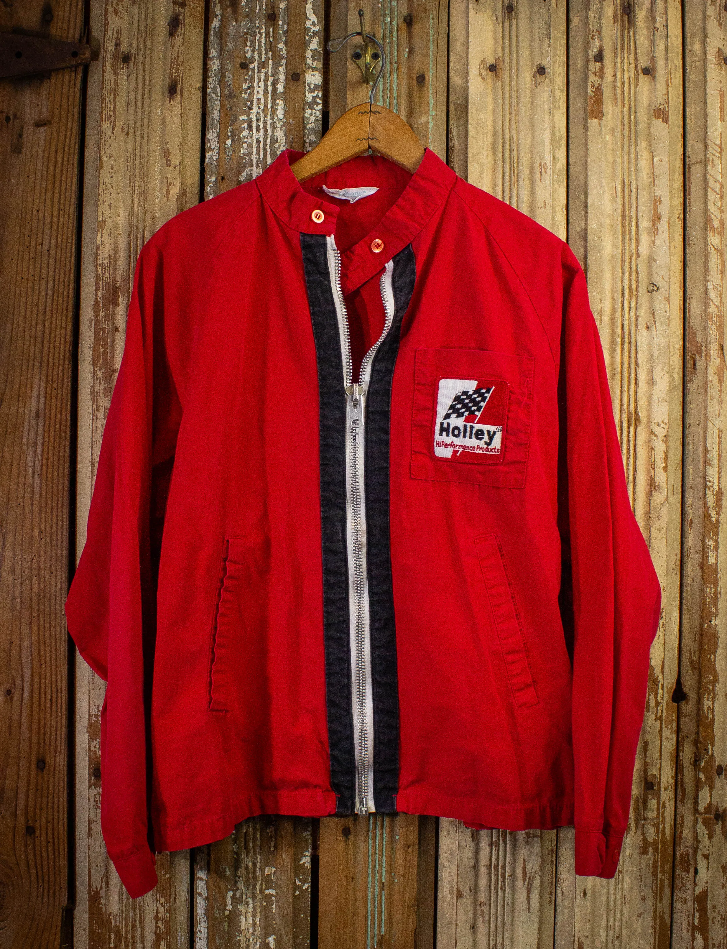 Vintage Holley Racing Jacket 70s Red Medium