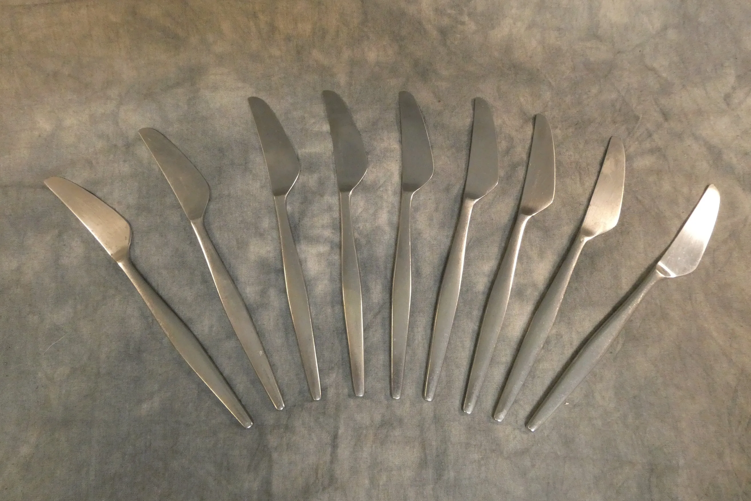 Vintage Lauffer Norway Norstaal Aztec Knives - Set of 9