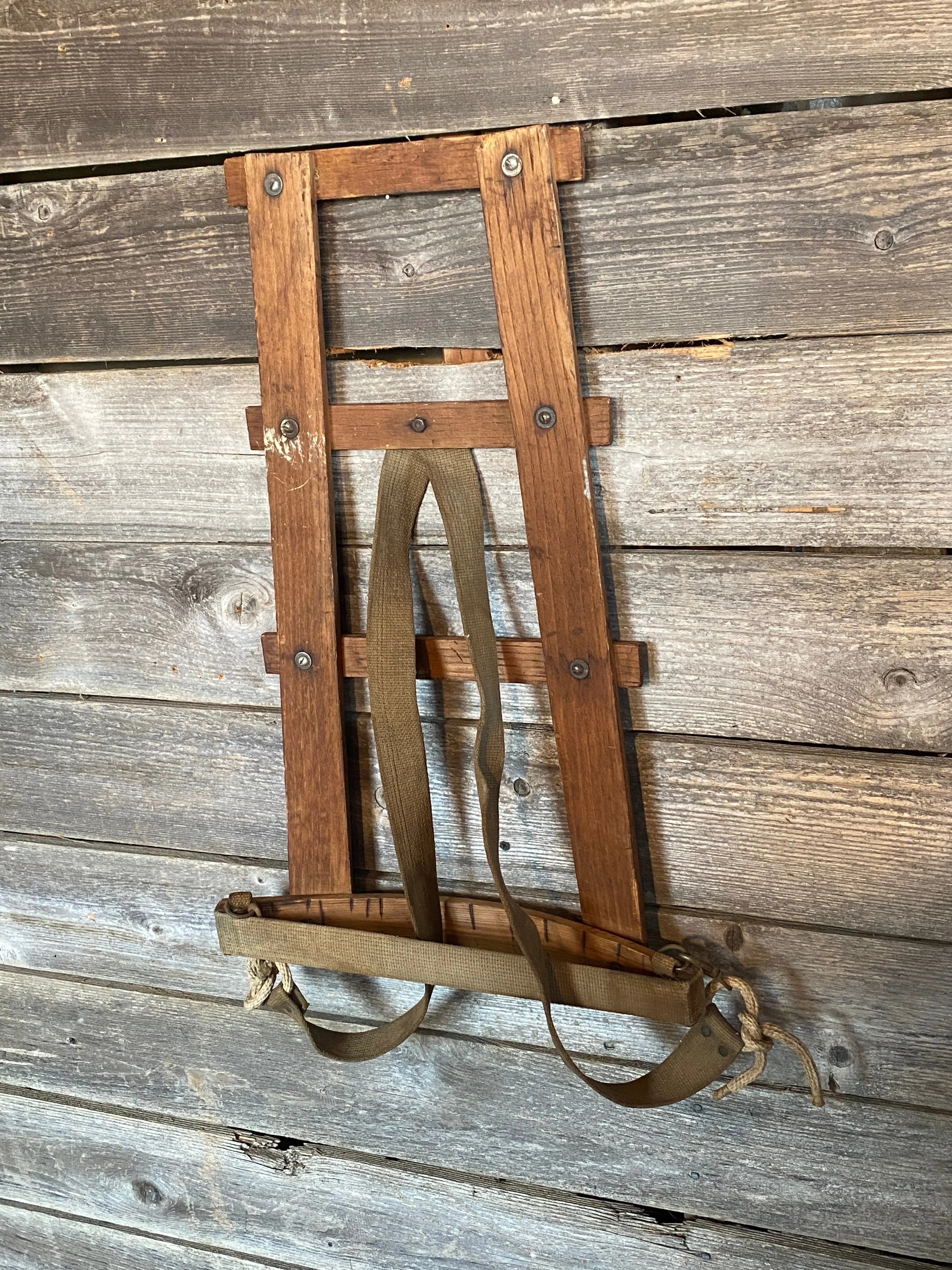 Vintage Wood Frame Backpack