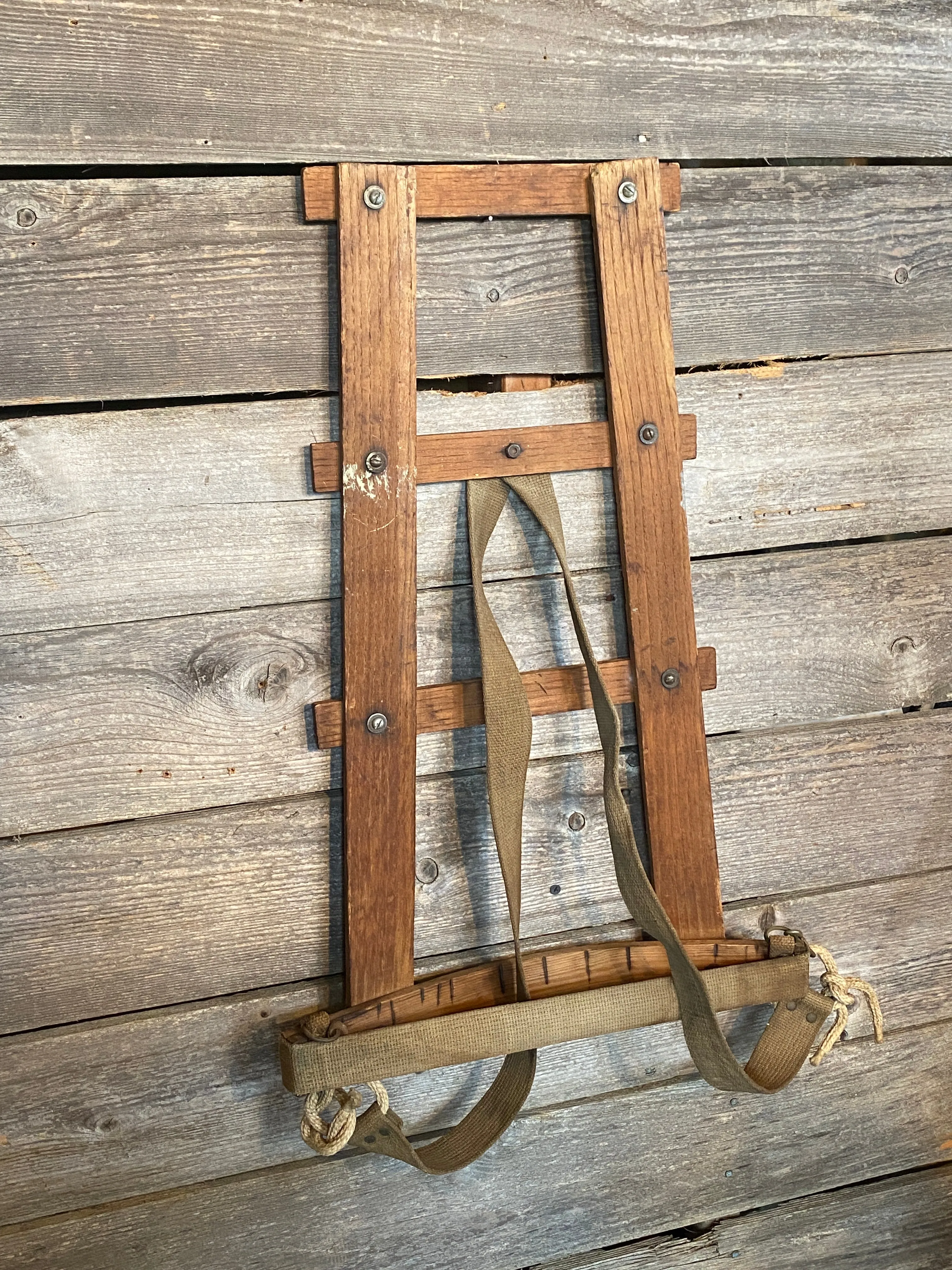 Vintage Wood Frame Backpack